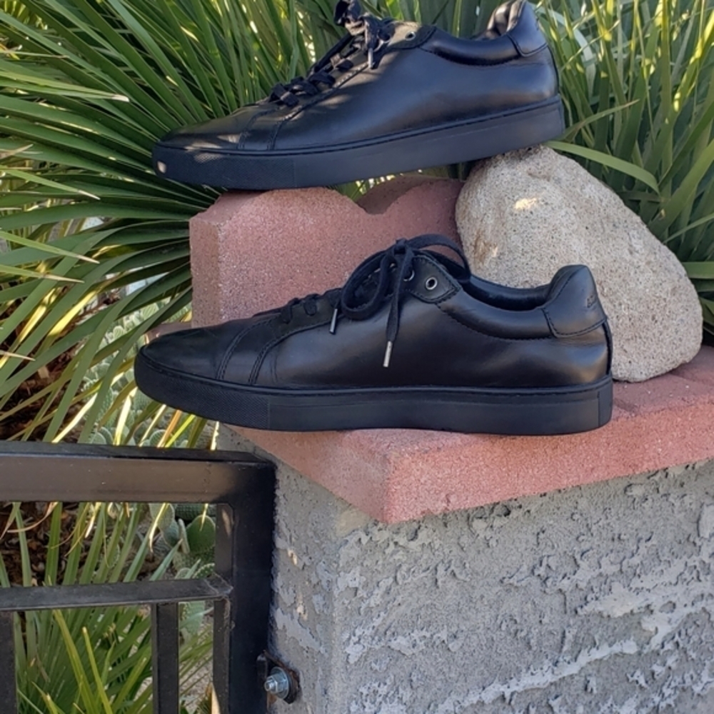 AllSaints Men's Black Low Top Sneaker - Picture 9 of 12